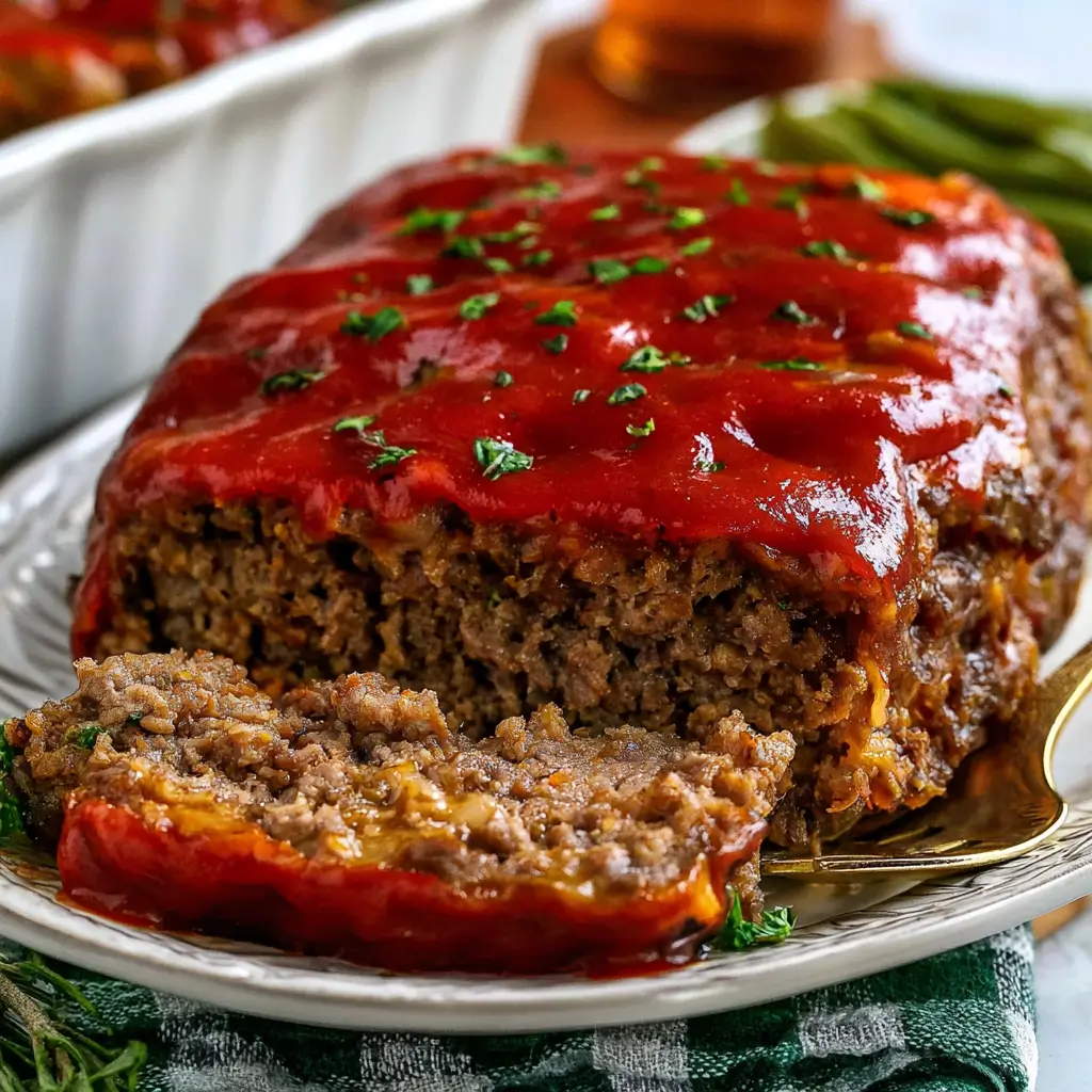 Delicious Cracker Barrel Meatloaf with Ritz crackers and sweet-tangy glaze.