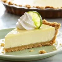 Delicious key lime pie with a creamy filling and buttery crust.