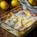 Delicious Lemon Cream Cheese Dump Cake with a golden topping and creamy filling