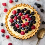 Delicious Summer Berry Tart with a buttery crust and fresh berries on top