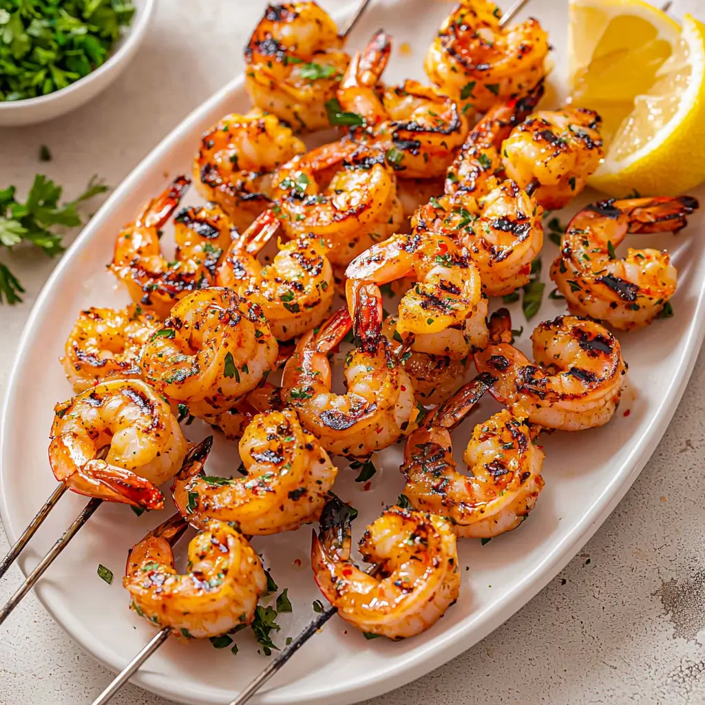 Texas Roadhouse Grilled Shrimp served with garlic lemon pepper butter and rice.