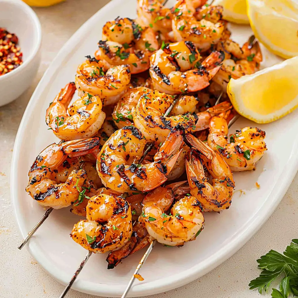 Texas Roadhouse Grilled Shrimp served with garlic lemon pepper butter and rice.