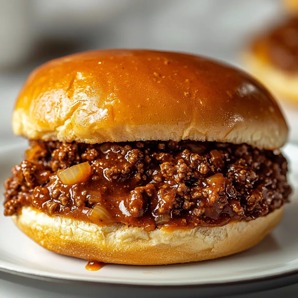 Delicious homemade Sloppy Joes served on toasted buns with a rich, zesty sauce.