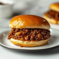 Delicious homemade Sloppy Joes served on toasted buns with a rich, zesty sauce.