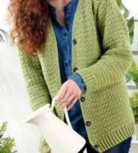 V-Neck Crochet Cardigan Pattern for Adults in various colors